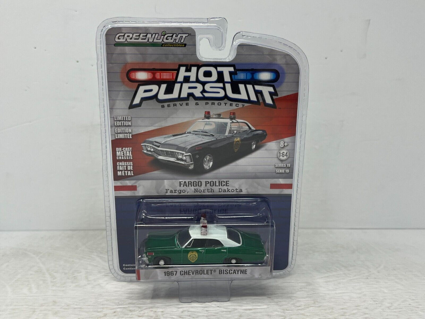 Greenlight Hot Pursuit 1967 Chevrolet Biscayne Green Machine 1:64 Diecast