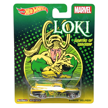 Hot Wheels Marvel Loki 8 Crate Delivery Real Riders 1:64 Diecast