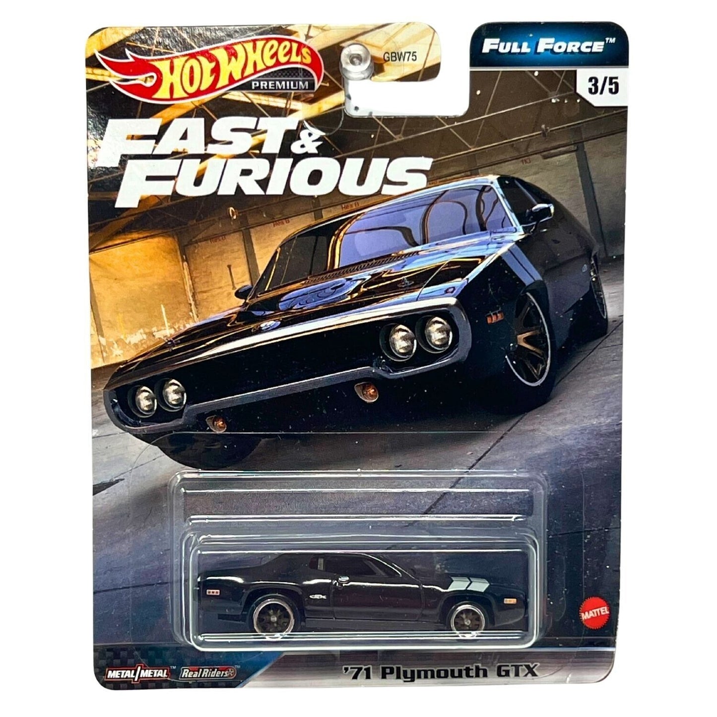 Hot Wheels Premium Fast & Furious Full Force '71 Plymouth GTX 1:64 Diecast