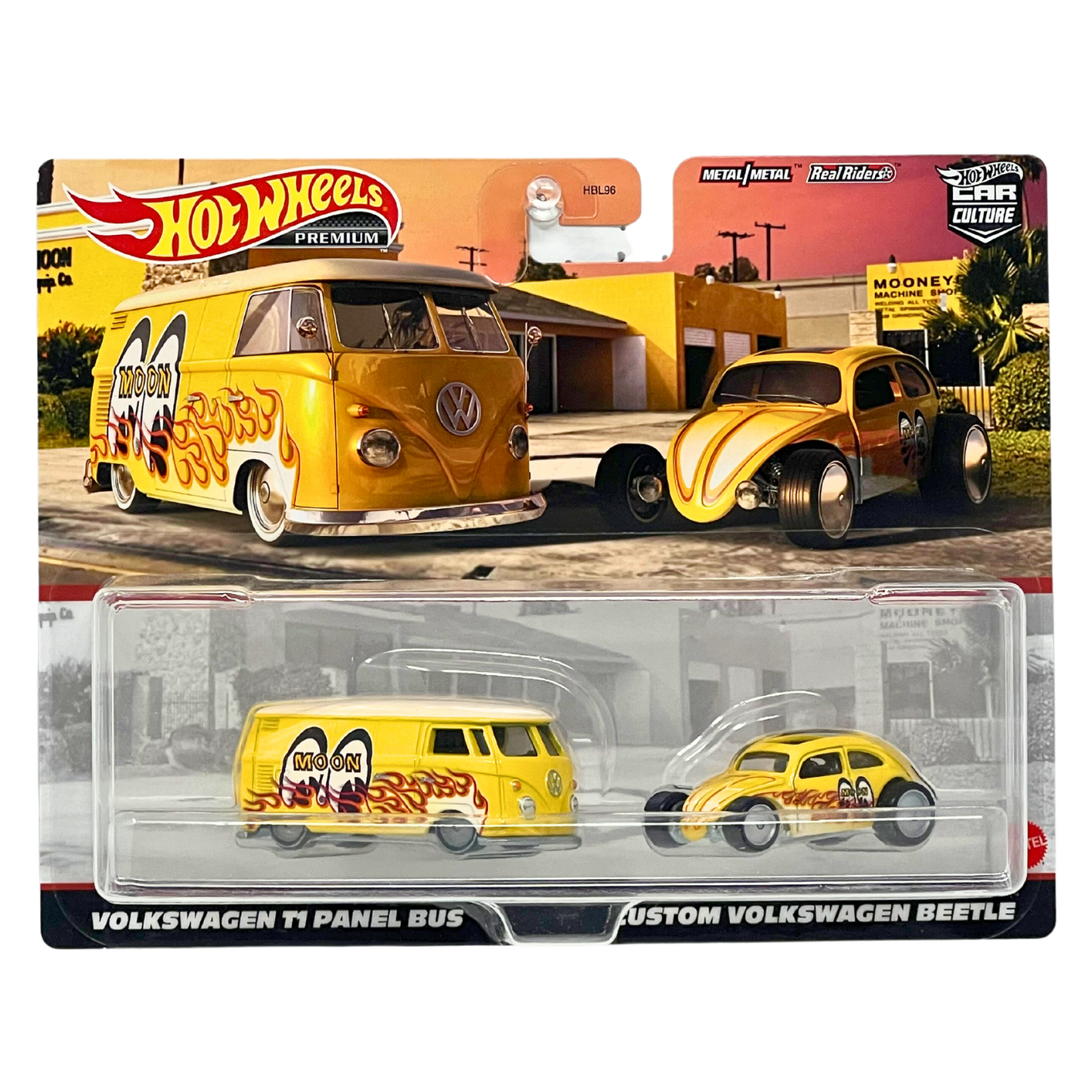 Hot Wheels Premium Volkswagen T1 Panel Bus Custom Volkswagen Beetle 1:64 Diecast