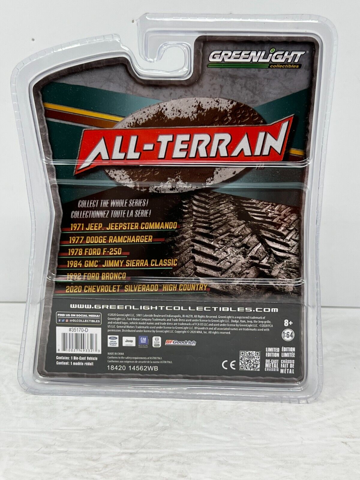 Greenlight All-Terrain 1984 GMC Jimmy Sierra Classic 1:64 Diecast