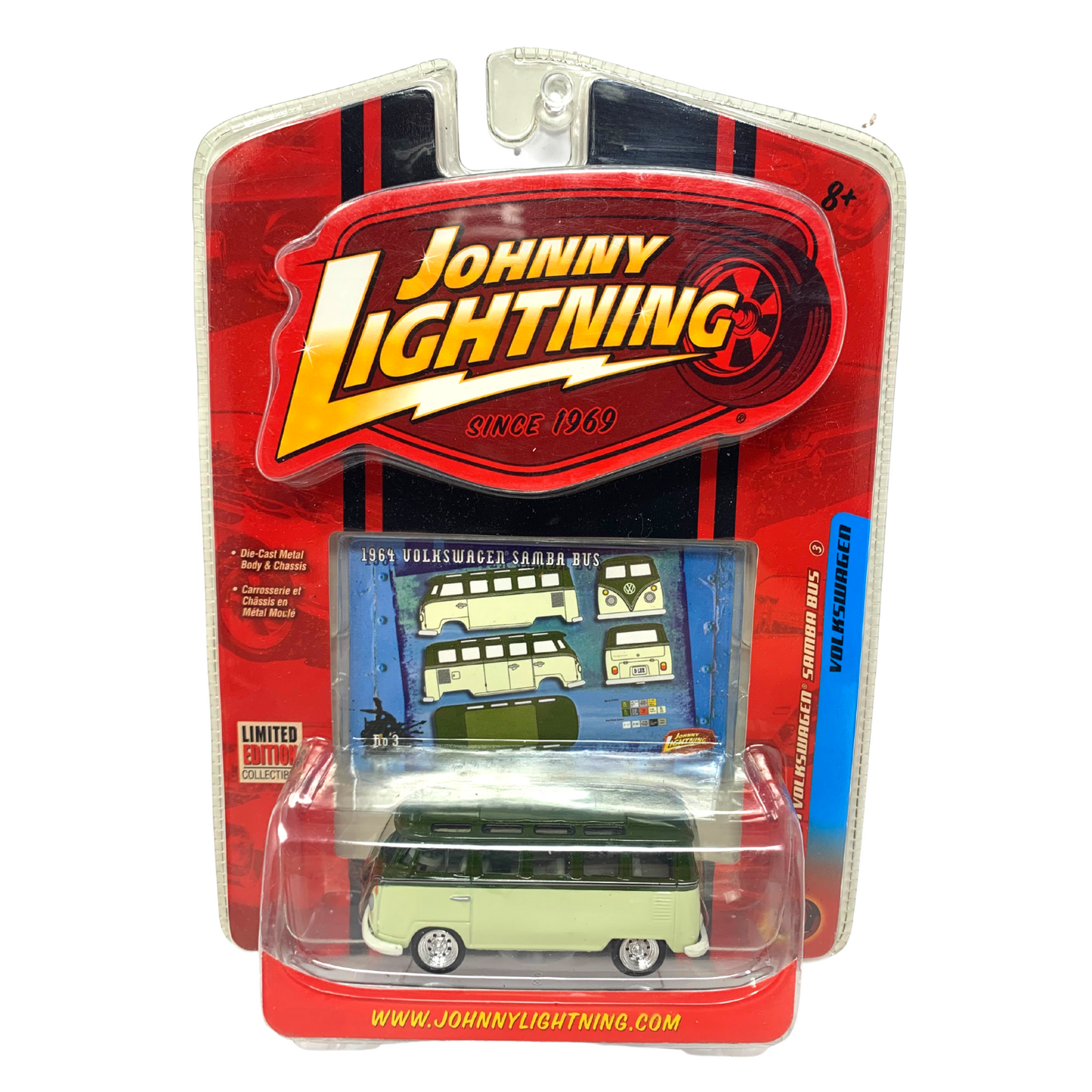 Johnny Lightning Volkswagen '64 Volkswagen Samba Bus 1:64 Diecast