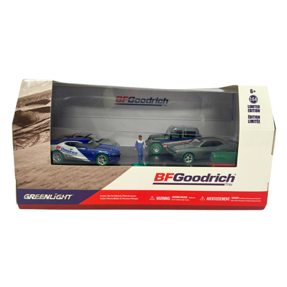 Greenlight Diorama BF Goodrich Garage Raw Green Machine Chase 1:64 Diecast