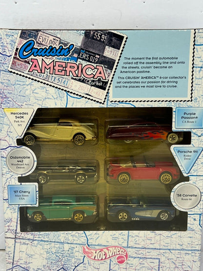 Hot Wheels Cruisin’ America 6-Car Box Set Target Exclusive 1:64 Diecast