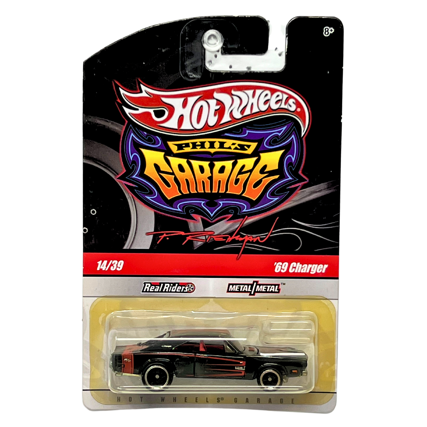 Hot Wheels Phil's Garage '69 Dodge Charger Real Riders 1:64 Diecast