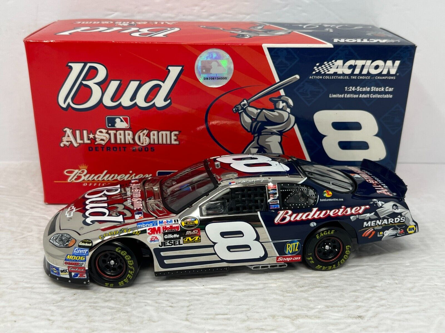 Action Nascar #8 Dale Earnhardt Jr Bud MLB GM Dealers Chrome 2005 1:24 Diecast