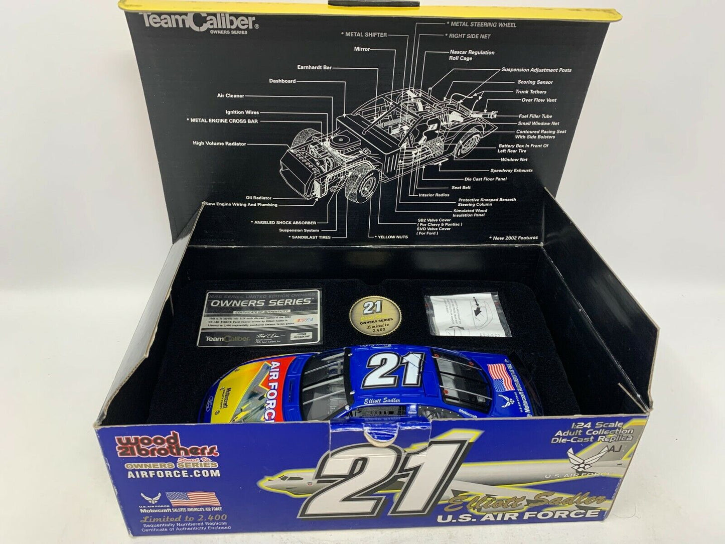 Team Caliber Owner Nascar #21 Elliott Sadler US Air Force Ford 124 Diecast