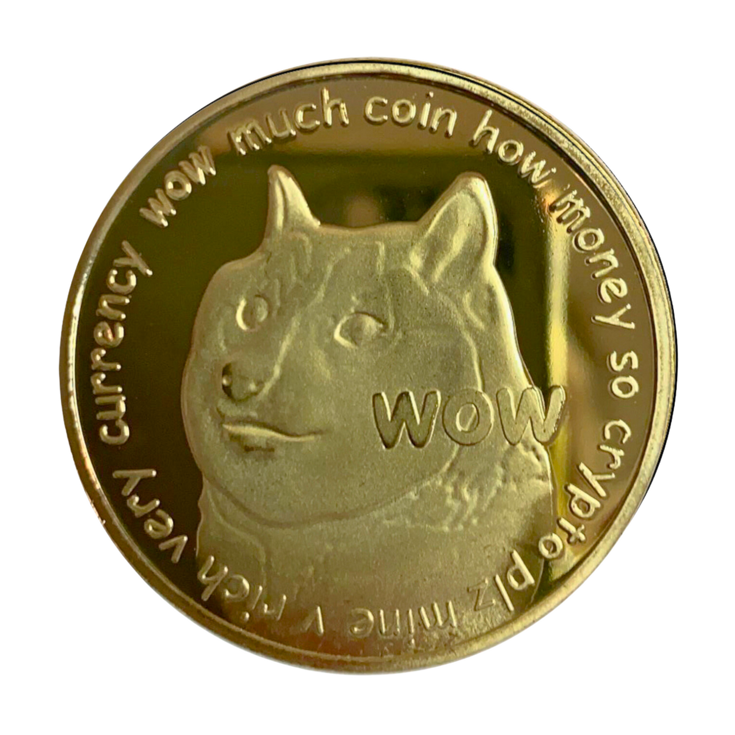 Dogecoin | DOGE Physical Crypto Coin Novelty Souvenir Token Gold Color