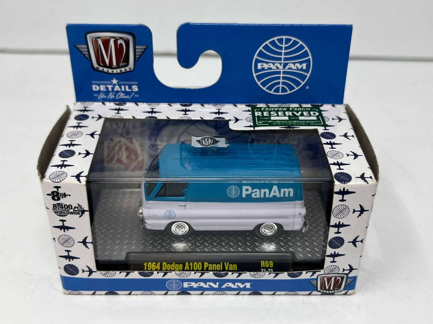 M2 Machines Pan Am 1964 Dodge A100 Panel Van R69 1:64 Diecast