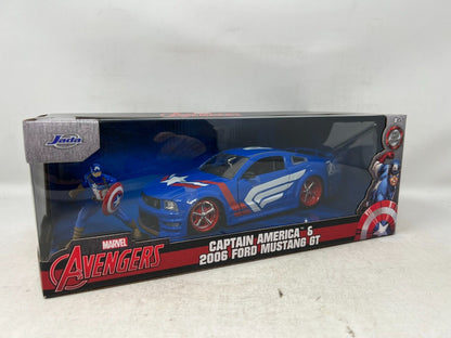 Jada Marvel Avengers Captain America & 2006 Ford Mustang GT 1:24 Diecast