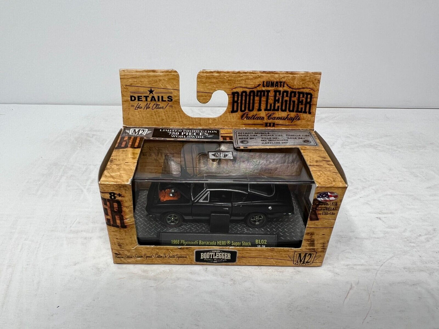 M2 Machines Chase Lunati Bootlegger 1968 Plymouth Baracuda HEMI 1:64 Diecast