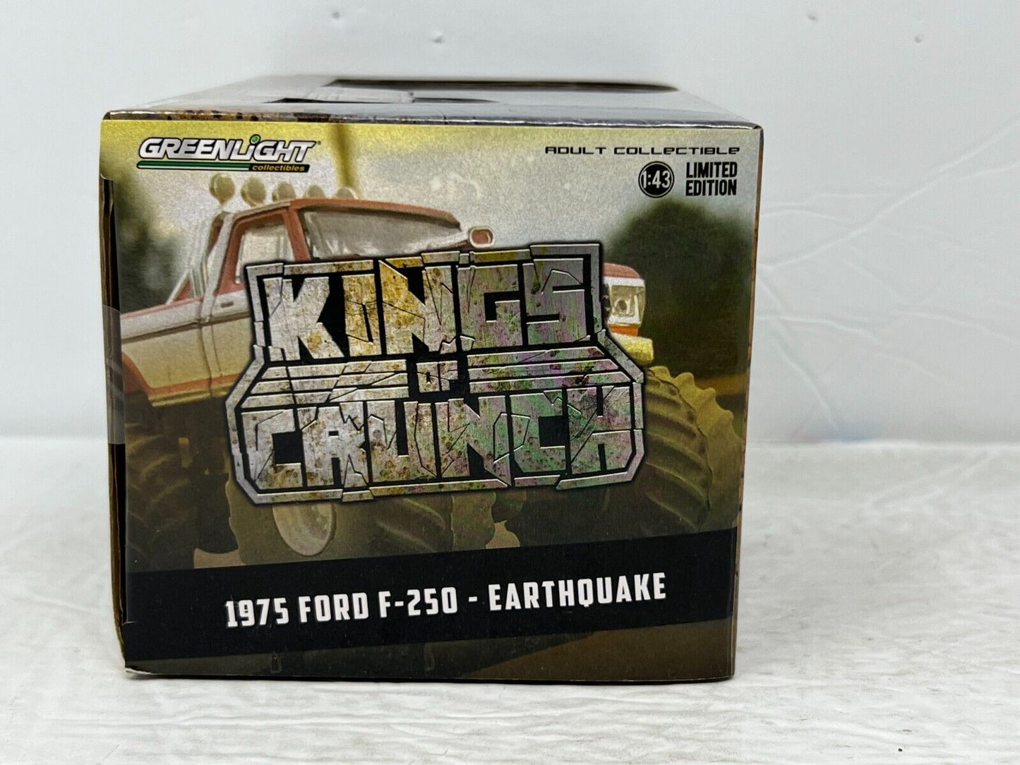 Greenlight Kings of Crunch 1975 Ford F-250 Earthquake GREEN MACHINE 1:43 Diecast