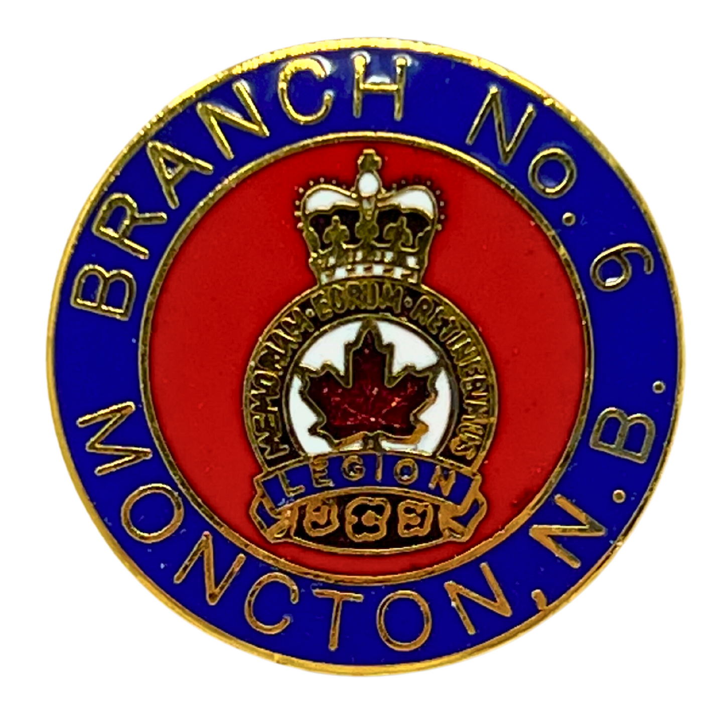 Legion Branch No. 6 Moncton, N.B. Clubs & Organizations Lapel Pin P2