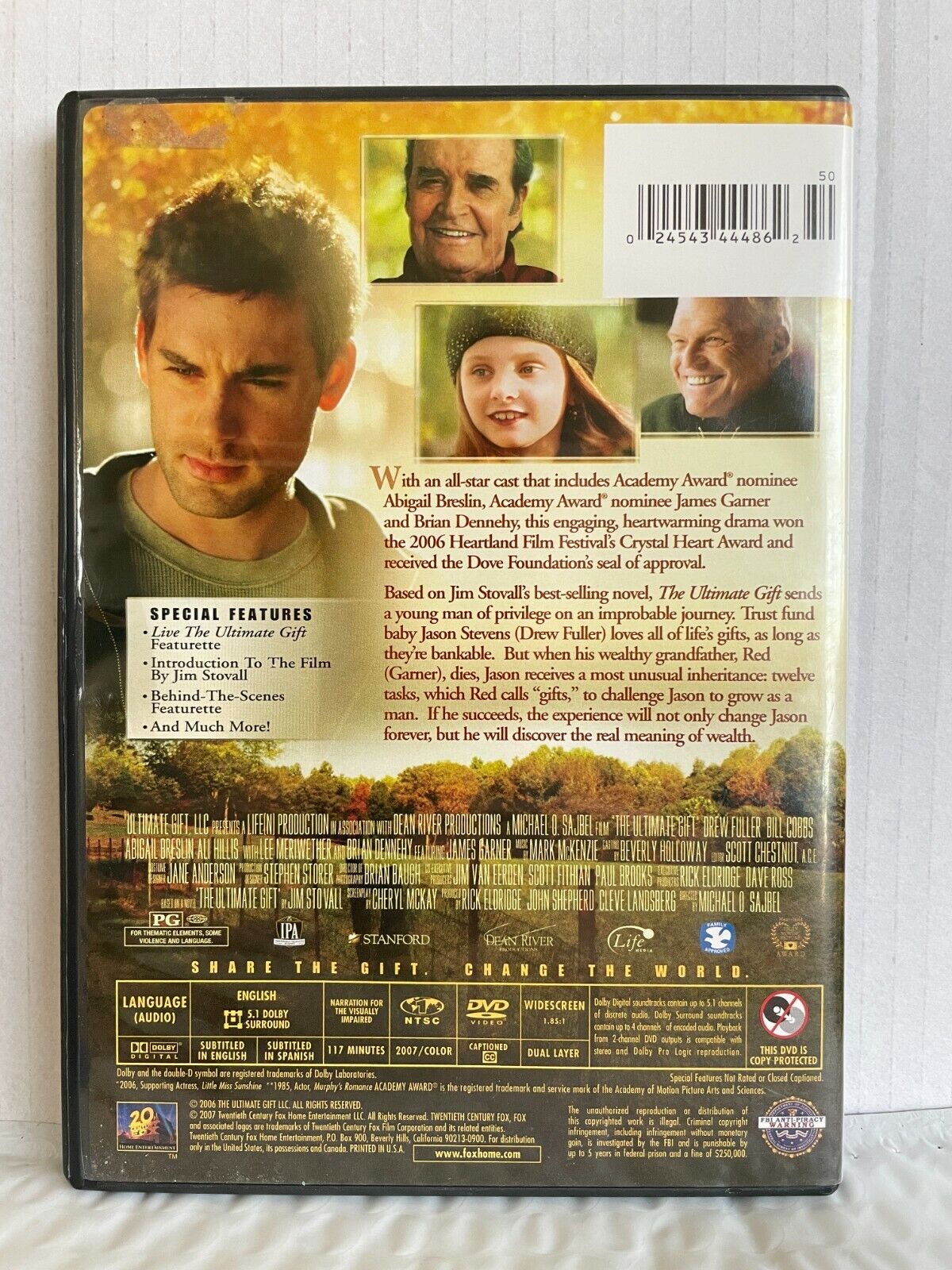 The Ultimate Gift (DVD, 2009) Drew Fuller Drama Good Condition!!!