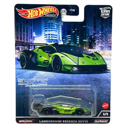 Hot Wheels Premium Exotic Envy Lamborghini Essenza SCV12 1:64 Diecast