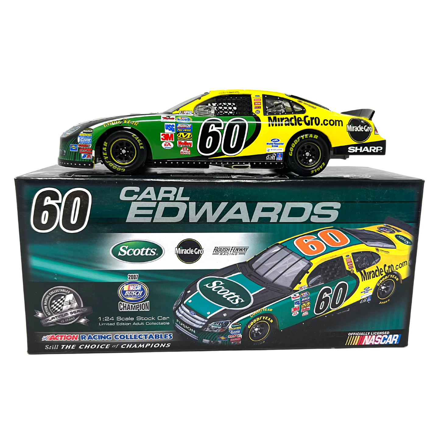 Action Nascar #60 Carl Edwards Scotts Busch Champion 2007 Fusion 1:24 Diecast