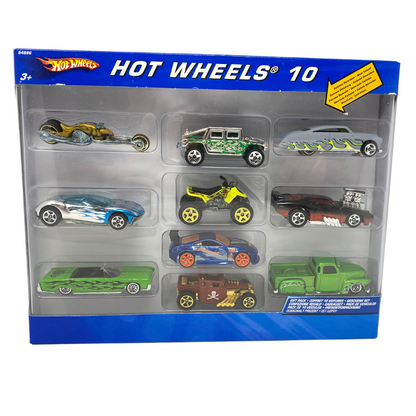 Hot Wheels Assorted 10-Pack Vehicles 1:64 Diecast Combo Set