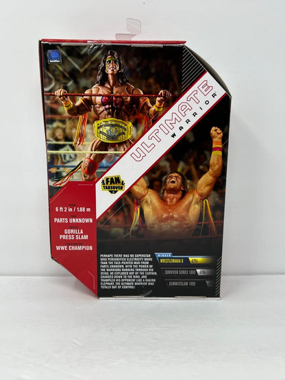 WWE Ultimate Warrior Ultimate Edition Fan Takeover Action Figure W/ Belts Mattel Toys