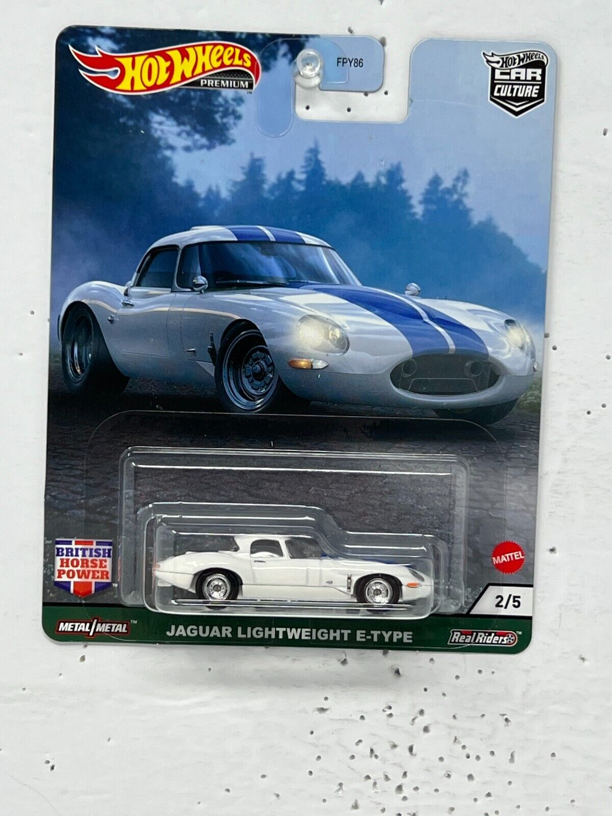 Hot Wheels Premium British Horse Power Jaguar Lightweight E-Type 1:64 Diecast