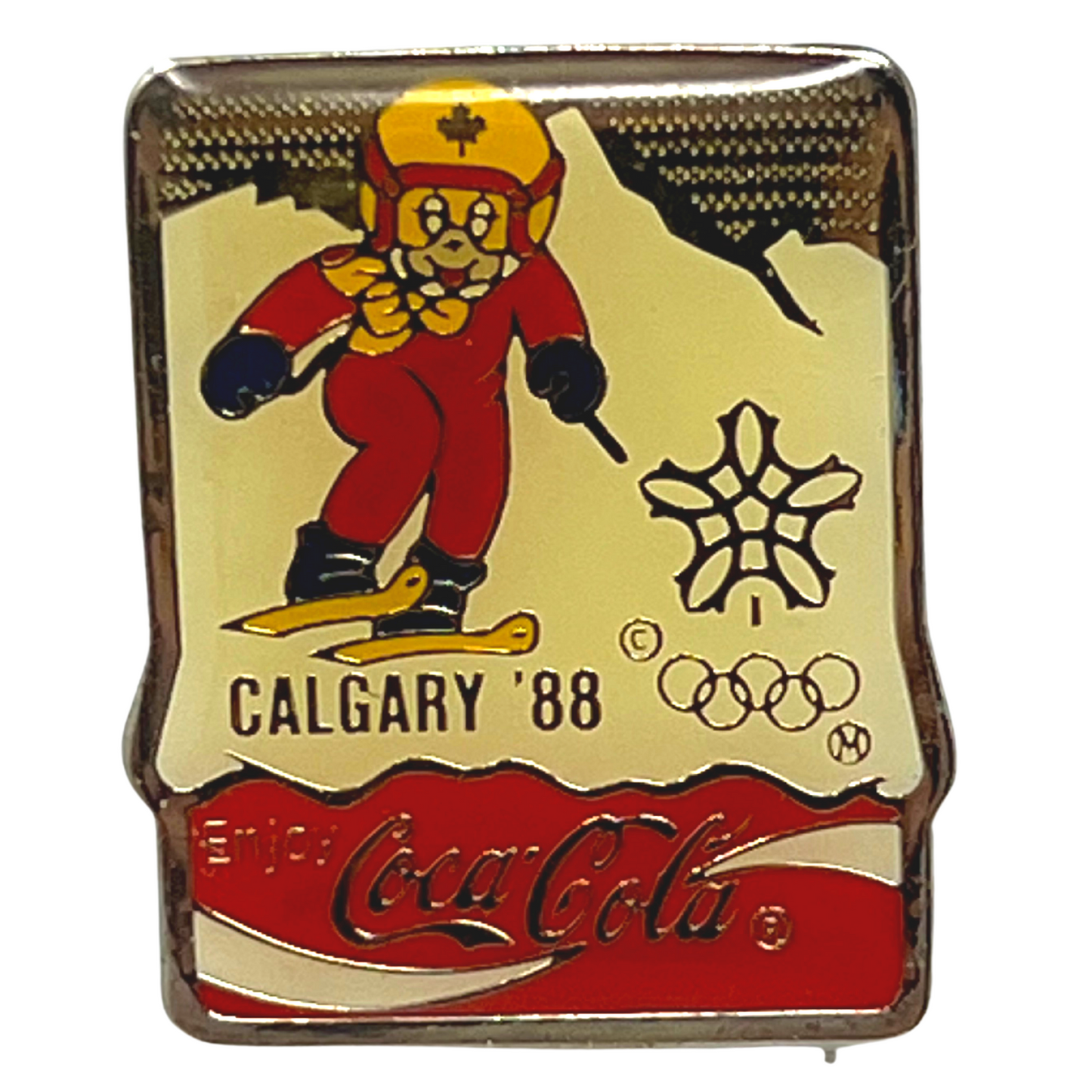 Coca Cola 1988 Calgary Winter Olympic Games (Skiing) Olympics Lapel Pin