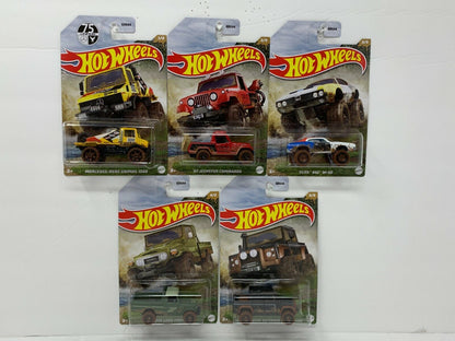 Complete Set of 5 Hot Wheels Off Road Mudd Runners 1:64 Diecast