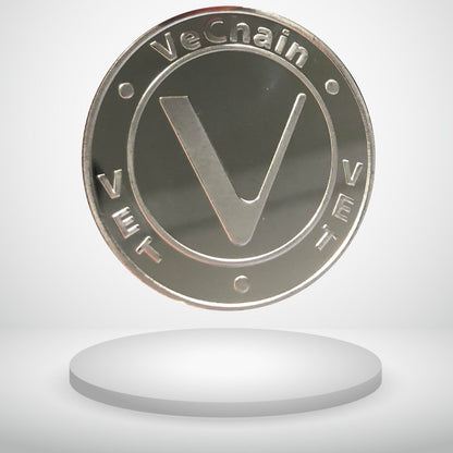 VeChain | VET Physical Crypto Coin Novelty Souvenir Token Silver Color