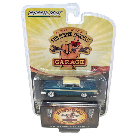 Greenlight The Busted Knuckle Garage 1957 Plymouth Belvedere 1:64 Diecast