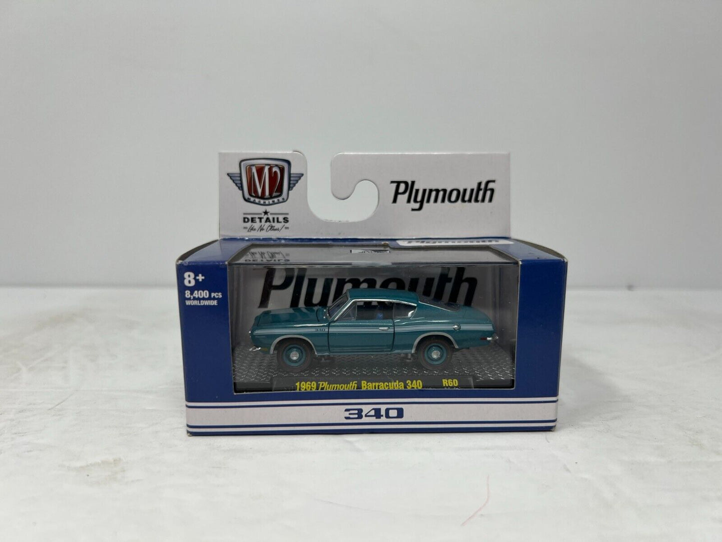 M2 Machines 1969 Plymouth Barracuda 340 R60 1:64 Diecast