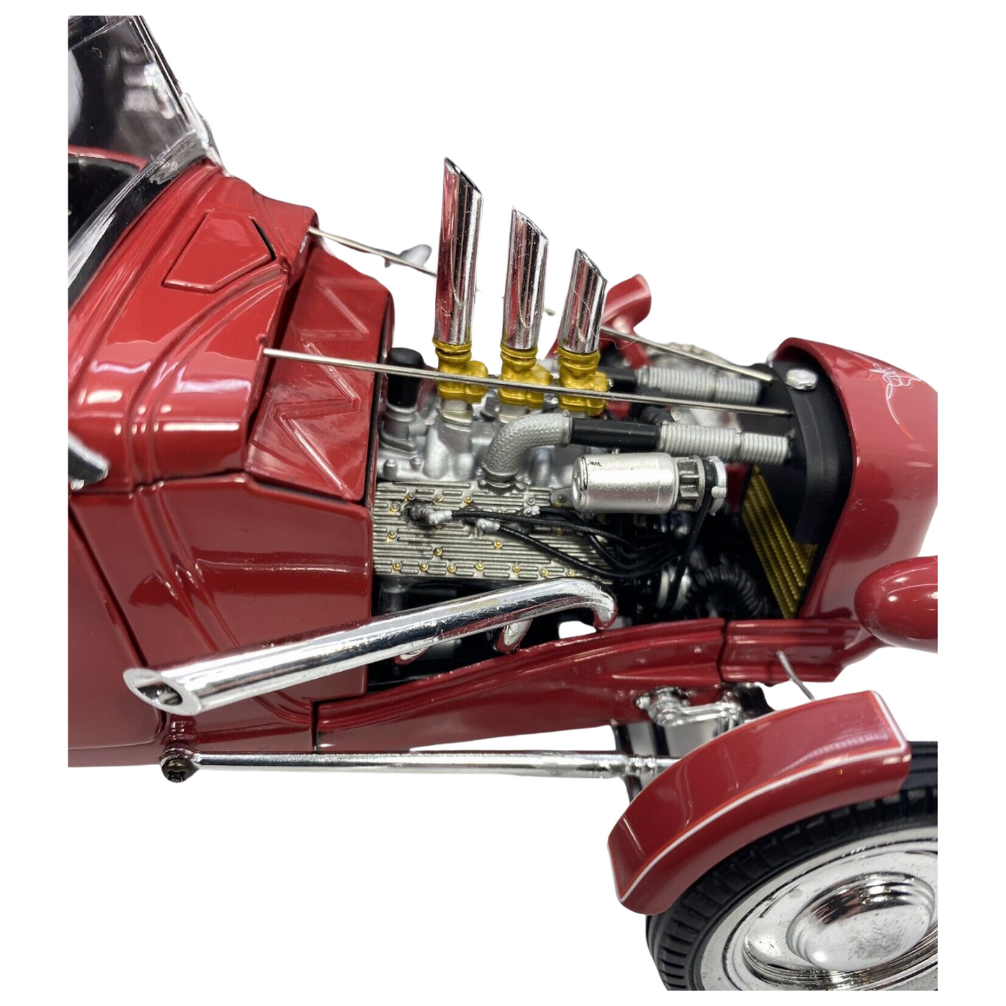 GMP 1934 Ford Hot Rod Roadster Indian Motorcycle 1:18 Diecast Red