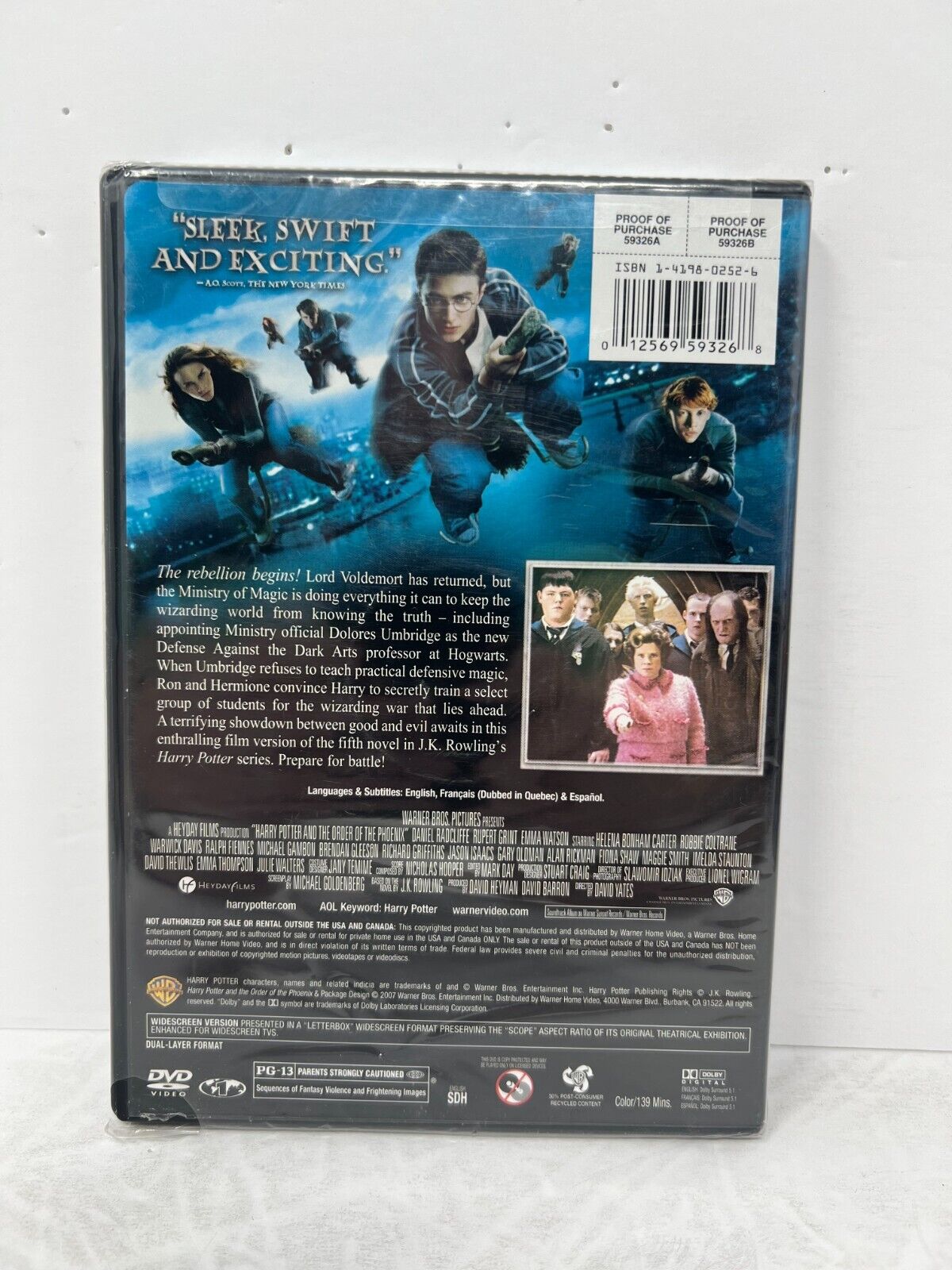 Harry Potter and the Order of the Phoenix (DVD, 2007) Fantasy New and Sealed!!!