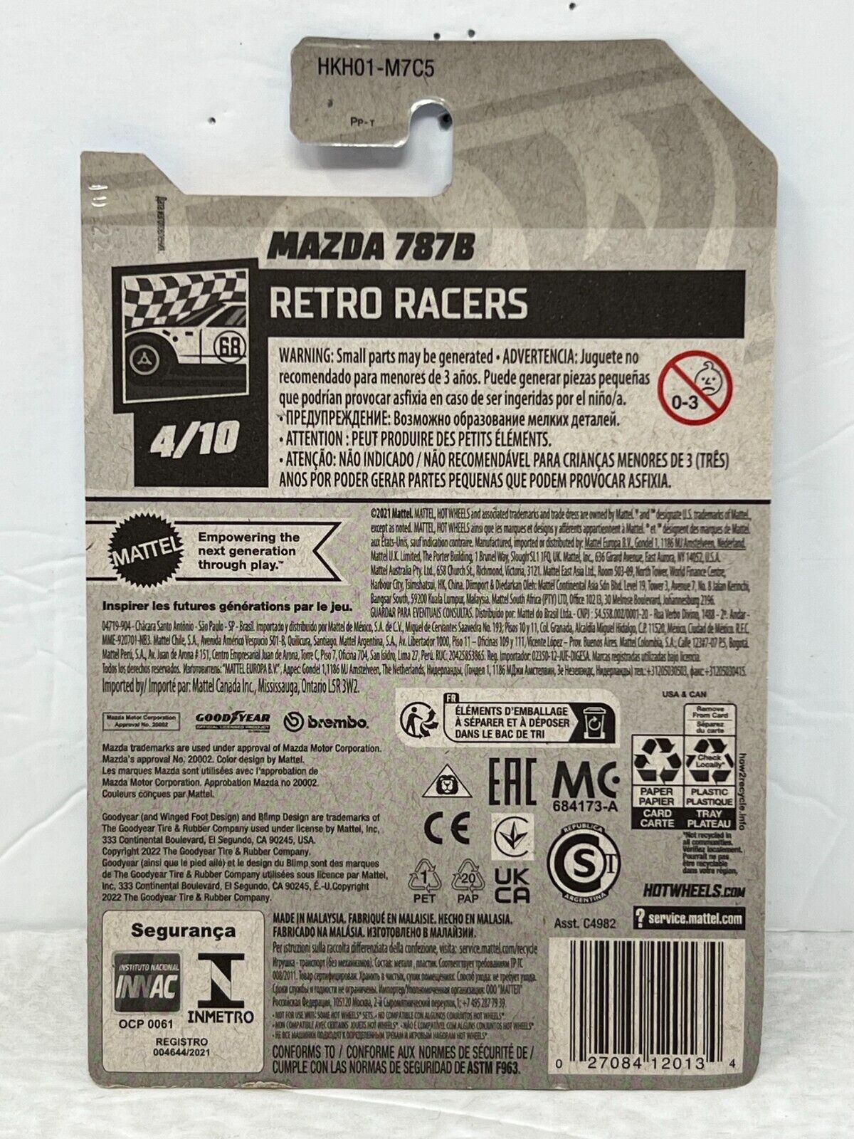 Hot Wheels Retro Racers Mazda 787B JDM 1:64 Diecast Blue
