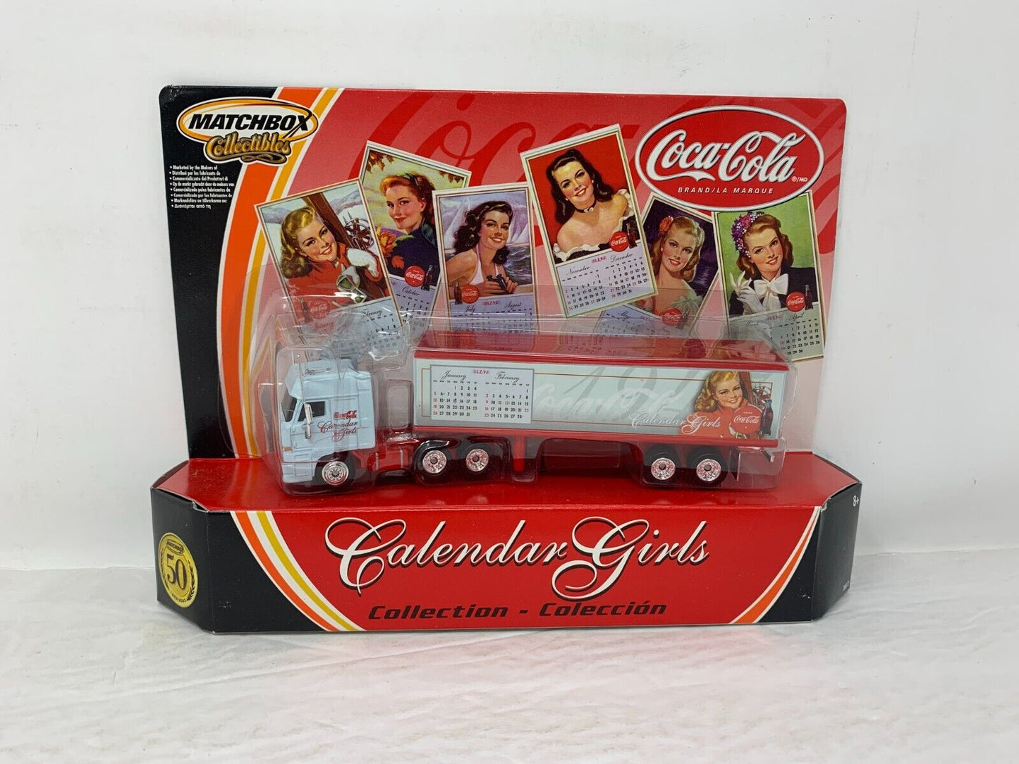 Matchbox Coca-Cola Calendar Girls Semi Truck 1:64 Diecast Complete Set of 6