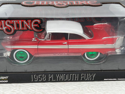 Greenlight Hollywood Christine 1958 Plymouth Fury GREEN MACHINE 1:24 Diecast