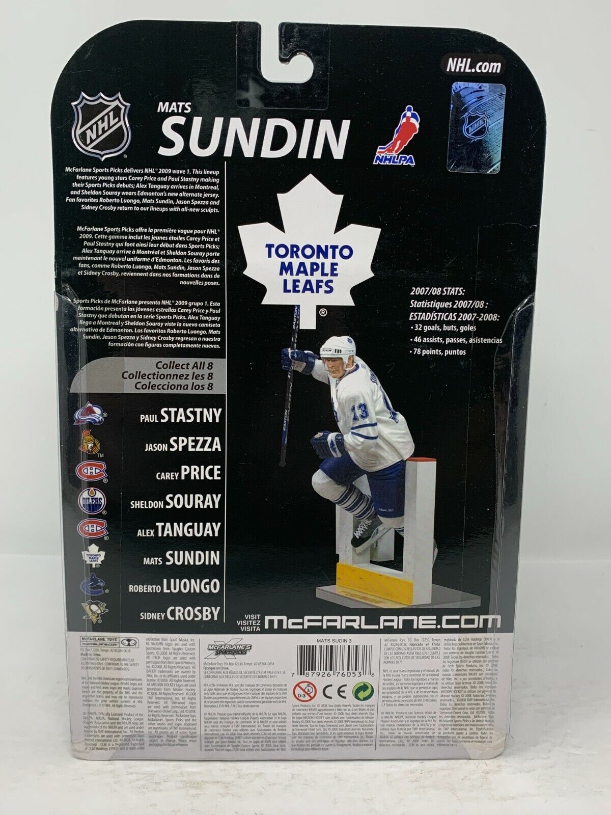 Mcfarlane NHL Mats Sundin Toronto Maple Leafs White Jersey Series 21  Figure