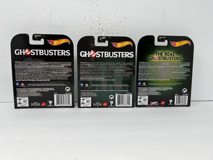 Hot Wheels Retro Entertainment Ghostbusters Ecto-1 Cars 1:64 Diecast Lot of 3