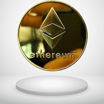 Ethereum | ETH Physical Crypto Coin Novelty Souvenir Token Gold Color