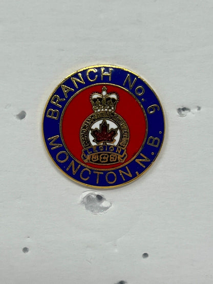 Legion Branch No. 6 Moncton, N.B. Clubs & Organizations Lapel Pin P2