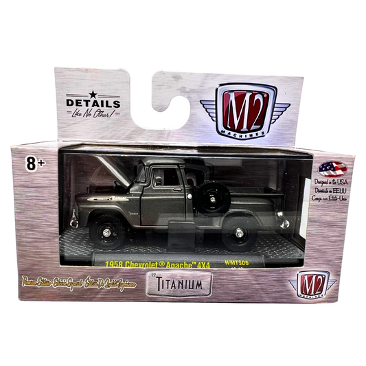 M2 Machines Titanium 1958 Chevrolet Apache 4x4 WMTS06 1:64 Diecast