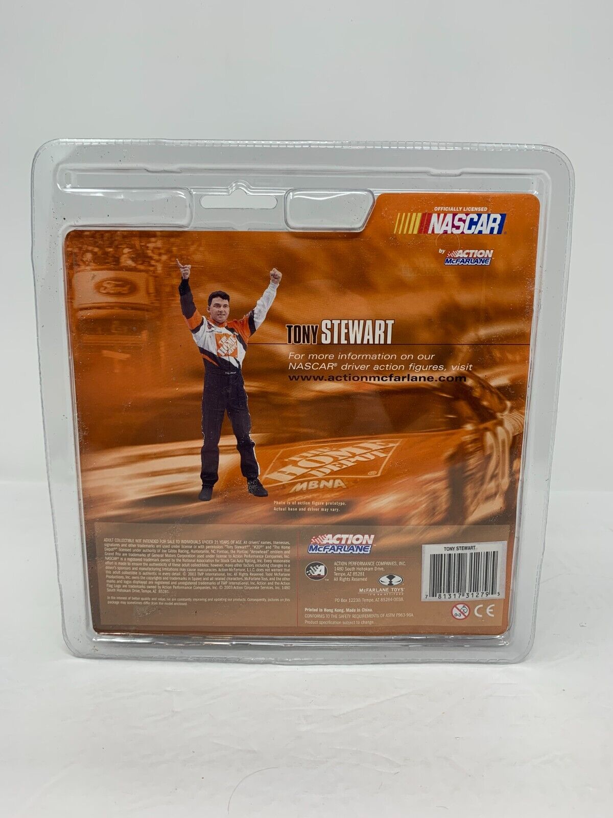 Action Nascar #20 Tony Stewart Home Depot Reverse Paint 1:24 Diecast & Figure