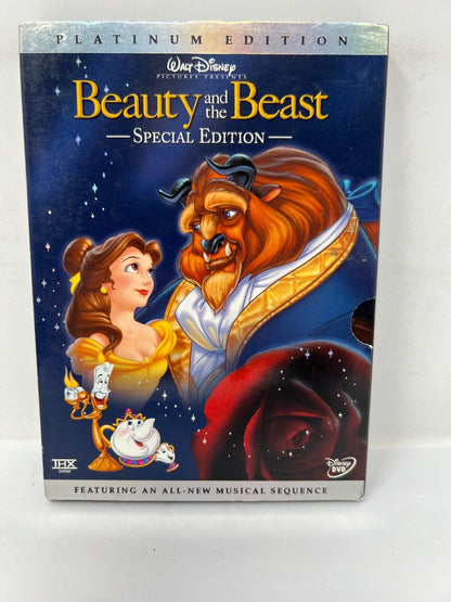 Beauty and the Beast (DVD, 2002) Platinum Edition Disney Classic Good Condition!