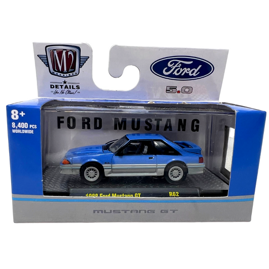 M2 Machines Ford 5.0 1988 Ford Mustang GT R62 1:64 Diecast
