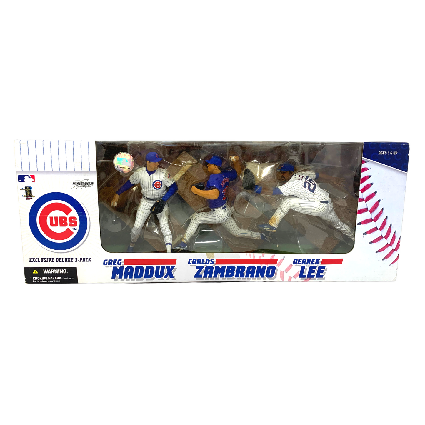 Mcfarlane MLB Chicago Cubs Greg Maddux & Carlos Zambrano & Derek Lee 3-Pack