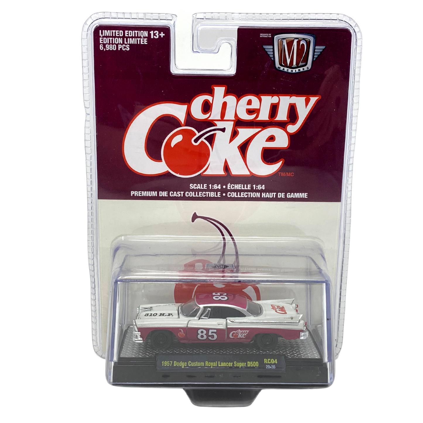 M2 Machines Cherry Coke 1957 Dodge Royal Lancer 1:64 Diecast Limited Edition