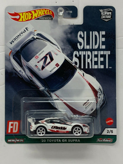 Hot Wheels Premium Slide Street '20 Toyota GR Supra Real Riders 1:64 Diecast