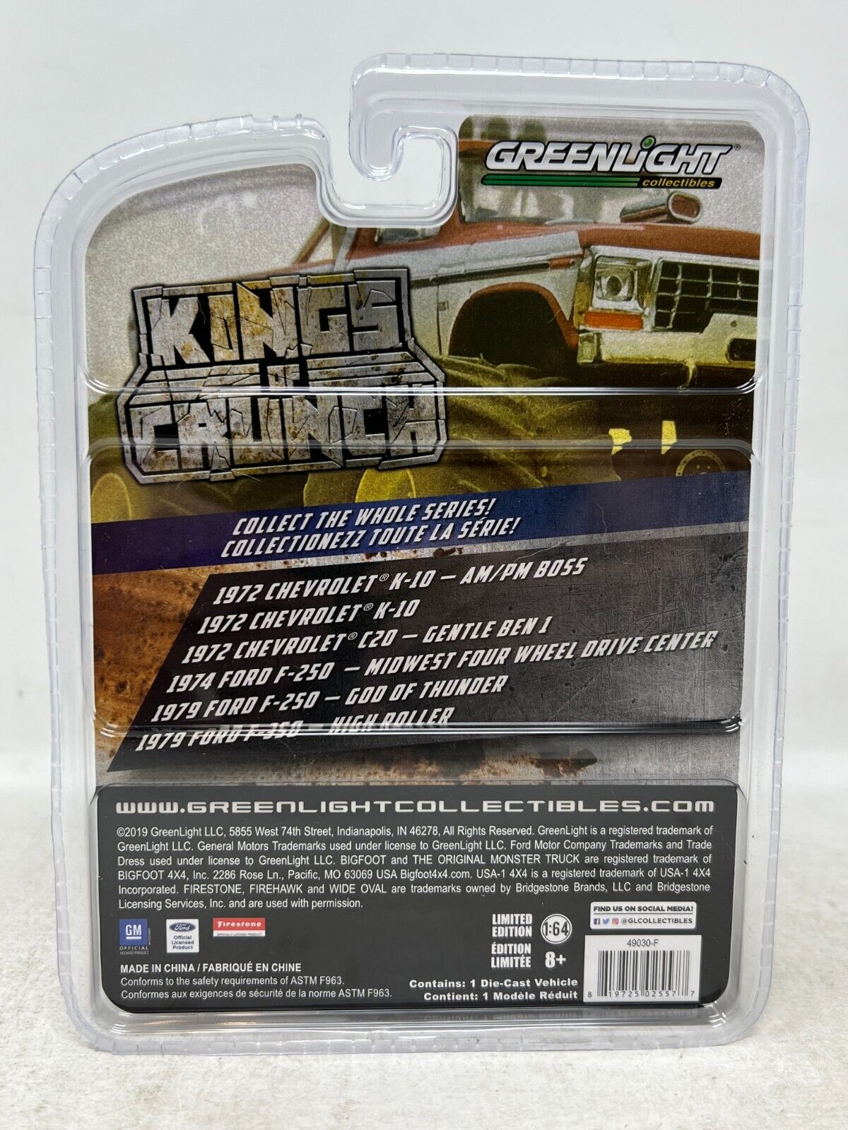 Greenlight Kings of Crunch Series 3 1972 Chevrolet C20 Gentle Ben 1:64 Diecast