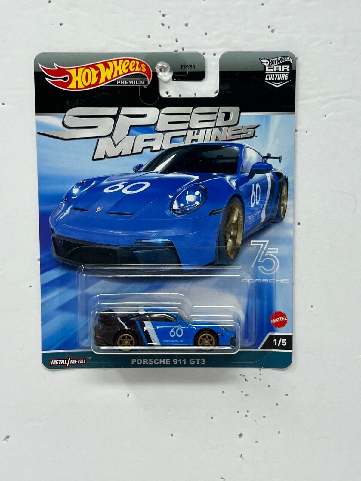 Hot Wheels Premium Speed Machines Porsche 911 GT3 1:64 Diecast