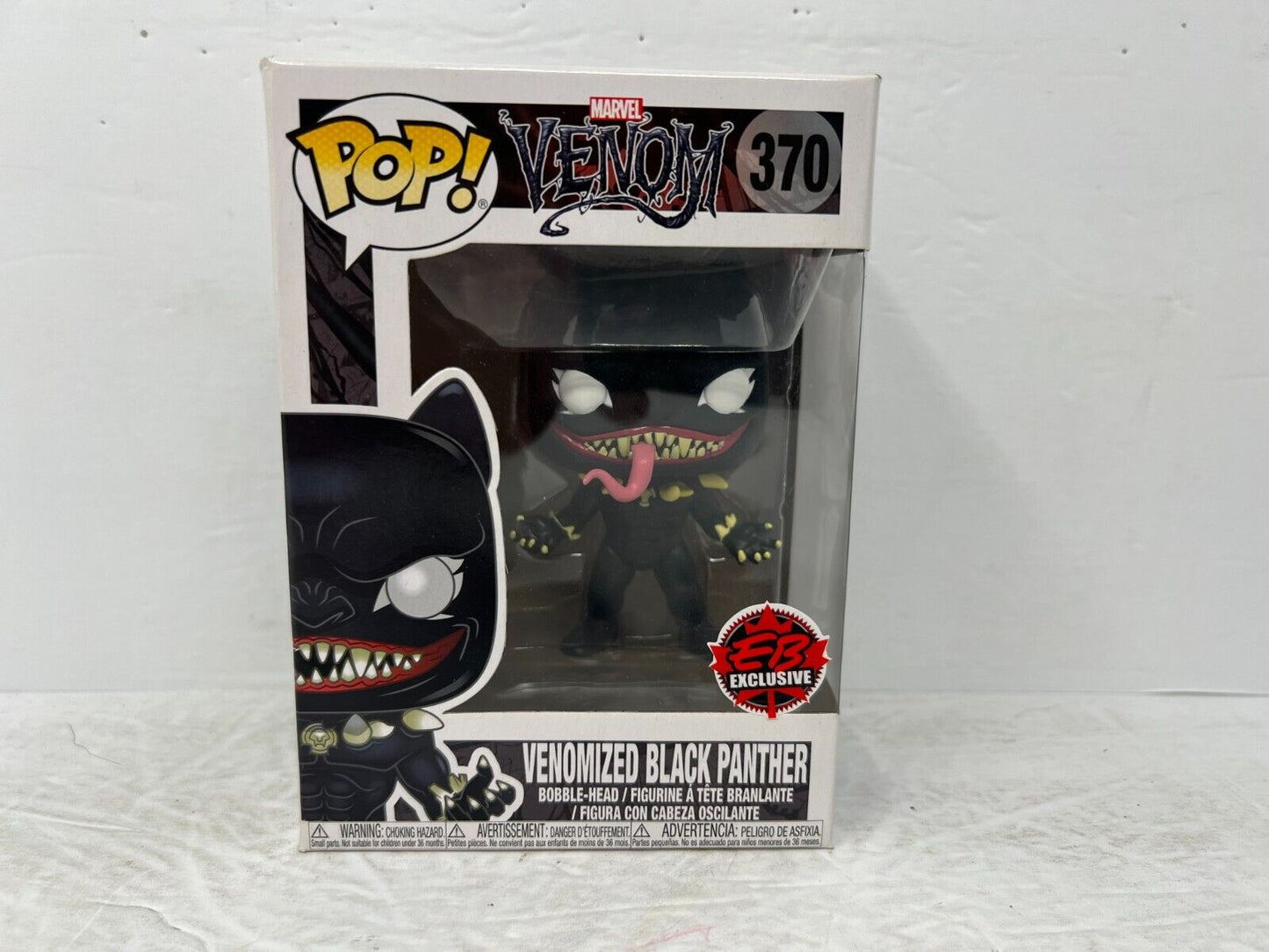 Funko Pop! Marvel Venom #370 Venomized Black Panther EB Excl. Bobble-Head Vault