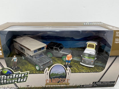 Greenlight Diorama Campsite Cruiser Raw Green Machine Chase 1:64 Diecast