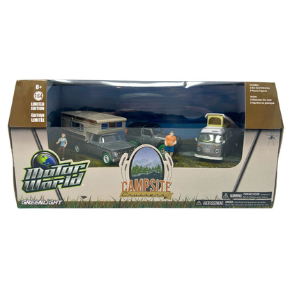 Greenlight Diorama Campsite Cruiser Raw Green Machine Chase 1:64 Diecast