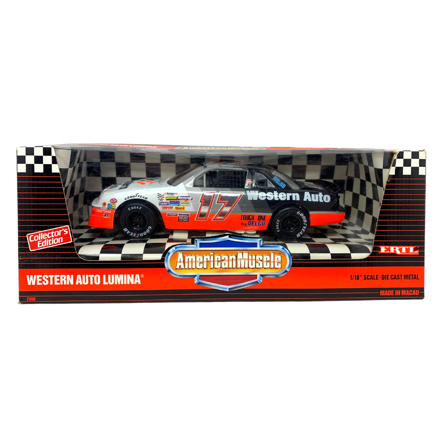 American Muscle #17 Darrell Waltrip Western Auto Lumina 1:18 Diecast ERTL